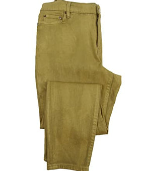 Lauren Ralph Lauren Women's Plus Metallic High-Rise Pants (16W, Olive Wash)