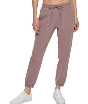 Calvin Klein Garment Dye Smocked Waist Joggers Pink Size XL MSRP $80
