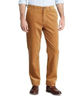 Polo Ralph Lauren Men Stretch Classic Corduroy Pants Dark Beige Size 36X34 $110