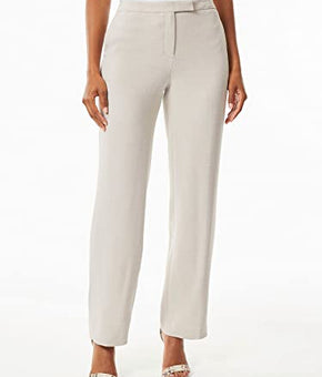 Pebble Stretch Crepe Straight Leg Pants Summer Straw / 10