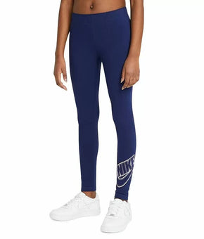 NIKE Big Girls Sportswear Favorites Graphic Leggings Blue Size XL