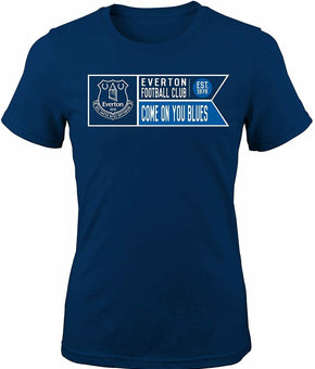 Outerstuff World Cup Soccer Everton Girls 7-16 Short Sleeve Banner Tee, Large.